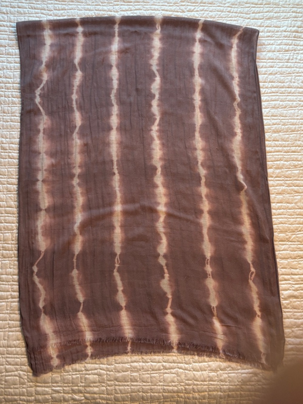 Banana Republic Dusty Purple and Cream Tie-Dye Lightweight Scarf Wrap